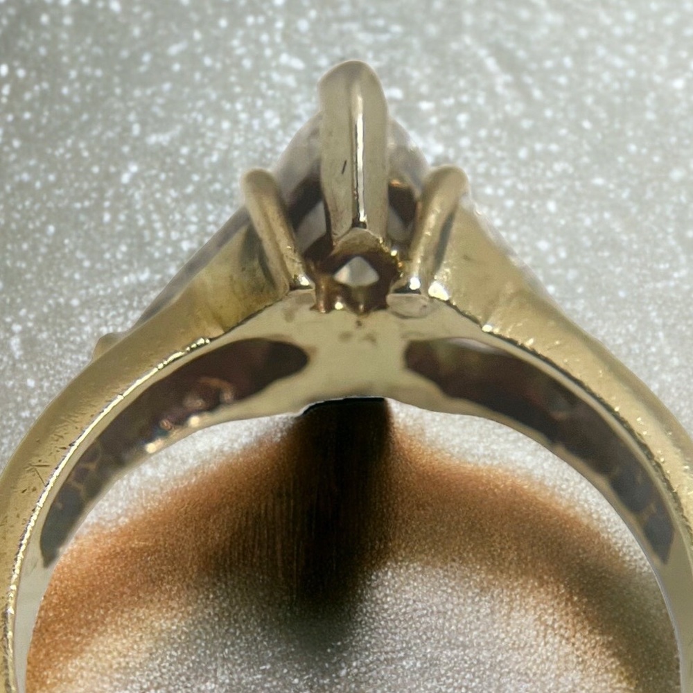 2+ CT Marquise Diamond Engagement Ring ✶ Trillions Stones ✶ 14K Gold ✶ Mayors - Picture 7 of 16